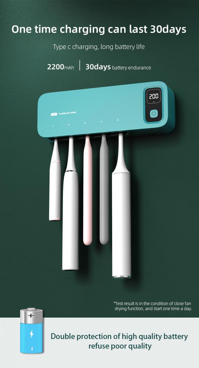 Zuhause Batterie UVC Lichtsterilisator Smart Wandbürste Sanitiser 8