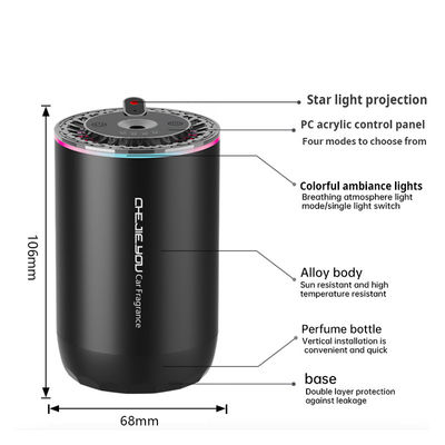 LED-Lichtauto-Aromatherapie-Maschine mit Aluminiumlegierung ABS-Elektronikkomponenten
