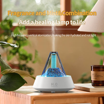 Lava-Aromatherapie-Flammenfeuerbefeuchter 0,7 kg 80 ml mit 7-farbigen LED-Licht