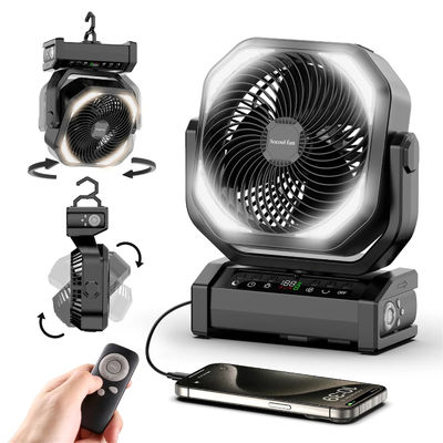 Fernbedienung Kabelloser Außenventilator Wiederaufladbar 20000 MAh mit LED-Licht