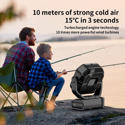 Socool-Ventilator 20000mAh Fernsteuerung Aufhängung Ventilator 9 Geschwindigkeitssteuerung LED-Licht Wiederaufladbares Outdoor-Camping-Ventilator Tragbarer Multifunktions Notstromversorgungsventilator