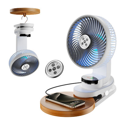 8 Geschwindigkeiten Clip On Multifunktionaler tragbarer Ventilator Kleine Batterie wiederaufladbar 20000MAh