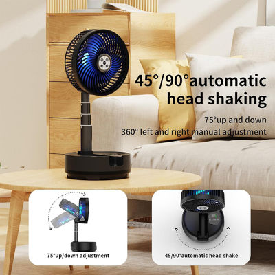9 Geschwindigkeitsstufen LED-Verstellbarer Tischventilator Typ-C USB Notstromversorgung Socoolventilator 20000mAh mit wiederaufladbarer Batterie