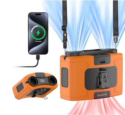Socool Ventilator 20000mAh Außen Stativventilator Mini Wiederaufladbarer Clip Taillenventilator Innen- und Außen Turboventilator
