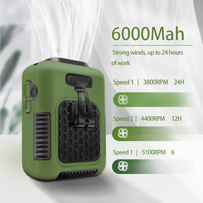 Socool-Lüfter 6000mAh Bleiben Sie cool unterwegs mit unserem wiederaufladbaren Lüfter in Grün Orange Grau Typ-c Stromquelle